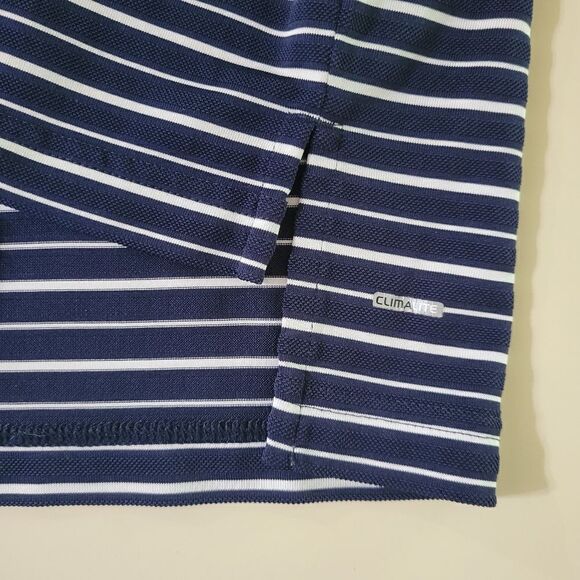 Adidas Golf Men's Classic Navy Stripe Polo Shirt Top - Picture 8 of 12